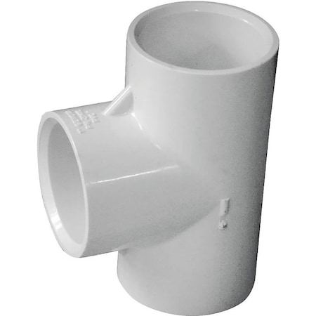 Pipe Tee, 1 In, Slip, PVC, White, SCH 40 Schedule, 450 Psi Pressure